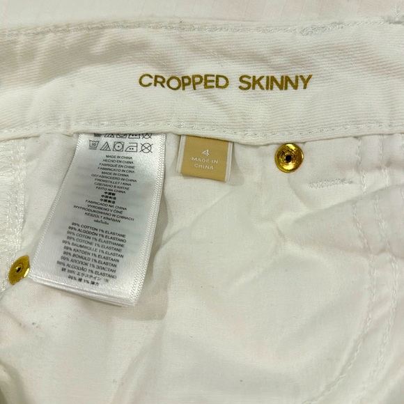 Michael KORS Distressed Cropped Skinny Jeans, Size 4 - Picture 6 of 6